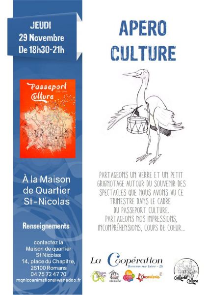 Affiche Apéro culture 29.11.18